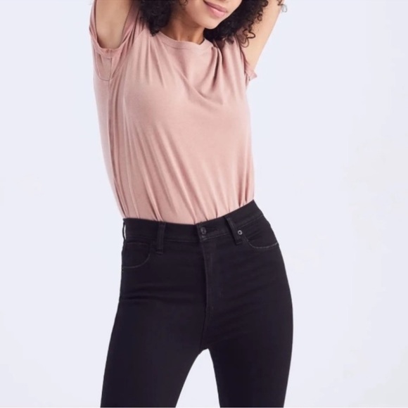 Abercrombie & Fitch The Super Skinny Ankle High Rise Black Ripped Jeans Size 32 - Picture 3 of 12